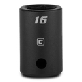 Capri Tools 1/2 in Drive 16 mm 6-Point Metric Shallow Impact Socket 5-5016